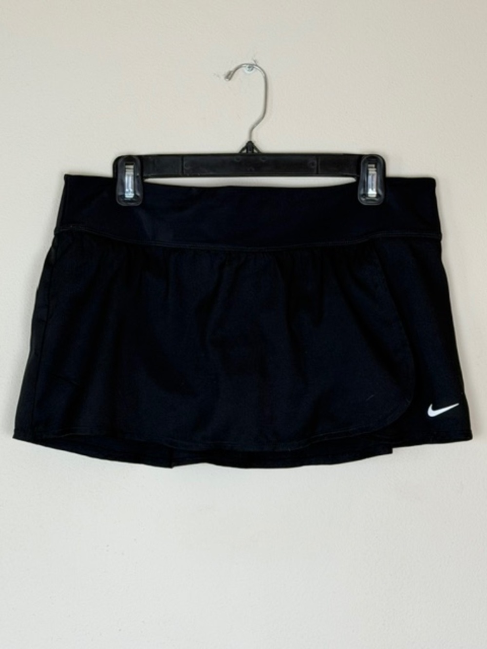 Nike Lined Running Skirt Black Women's Large Sporty Tennis
